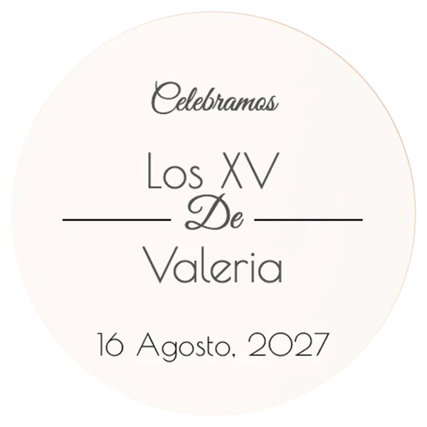 Celebramos los XV de Valeria — 16 Agosto 2027